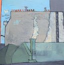 Voir cheminées - 80x80 - huile sur toile